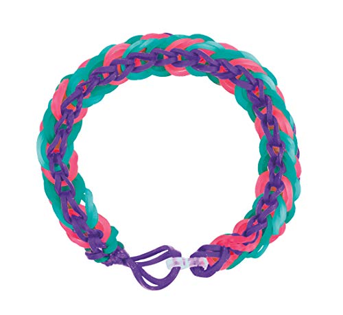 Cra Z Art Cra-Z-Loom Ultimate Tub 8000 Latex Free Rubber Bands and 100 “S” Clips for Making Crafts in Bold and Bright Colors, multi