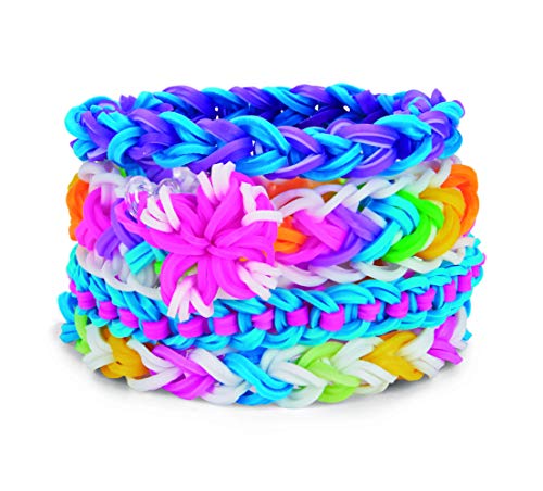 Cra Z Art Cra-Z-Loom Ultimate Tub 8000 Latex Free Rubber Bands and 100 “S” Clips for Making Crafts in Bold and Bright Colors, multi