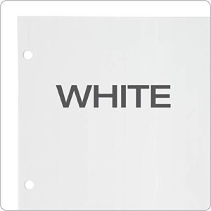 Oxford Blank Write On Binder Dividers, 1/8 Cut Tabs, 3 Hole Punch Dividers in 8 Tab Sets, 80 Dividers, 10 Sets, White (89982)