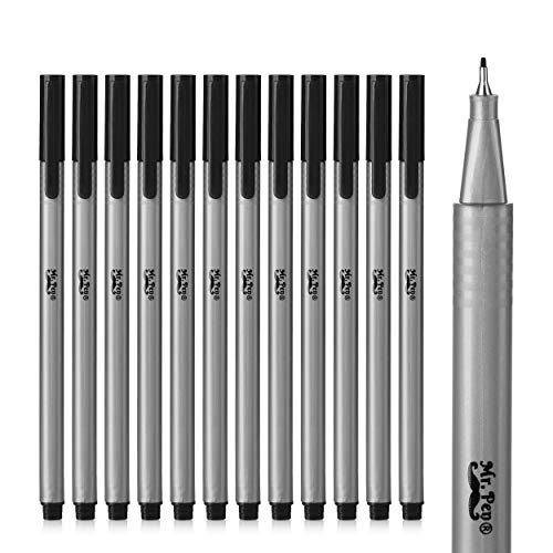 Mr. Pen- Black Fineliner Pens, 12 Pack, Black fine point pens, Pens Fine Point, Fine Liners Artists, Fineliners Pens, School Supplies, Art Pens, Writing Pens, Fine Tip Markers, Bible Journaling Pens