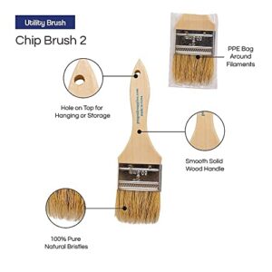 Pro Grade - Chip Paint Brushes - 24 Piece Variety Chip Brush Set