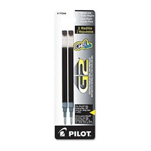 Pilot G2, Dr. Grip Gel/Ltd, ExecuGel G6, Q7 Rollerball Gel Ink Pen Refills, 0.7mm, Fine Point, Black Ink, 3 Packs of 2