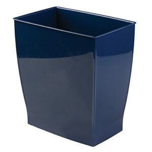 interdesign mono wastebasket trash can – rectangular, navy