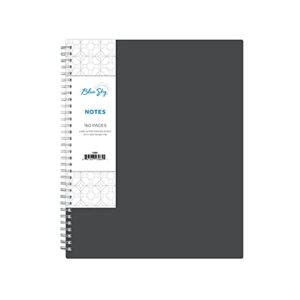 blue sky notes professional notebook, flexible cover, twin-wire binding, 8.5″ x 11″, gray