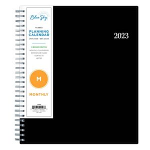 blue sky 2023 monthly planner, january – december, 8″ x 10″, flexible cover, wirebound, enterprise (142096)