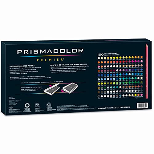 Prismacolor Premier Colored Pencils | Art Supplies for Drawing, Sketching, Adult Coloring | Soft Core Color Pencils, 150 Pack