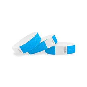 wristco neon blue 3/4″ tyvek wristbands – 500 pack paper wristbands for events