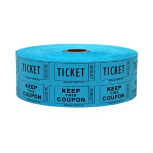 blue double raffle ticket roll 2000