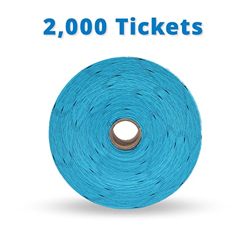 Blue Double Raffle Ticket Roll 2000