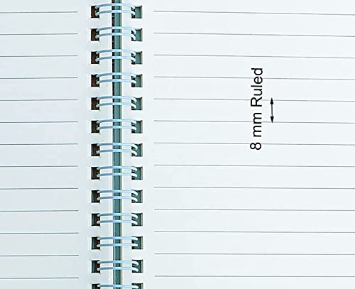 Spiral Notebook, 3 Pcs A5 Thick Plastic Hardcover 8mm Ruled 3 Color 80 Sheets -160 Pages Journals for Study and Notes (Light Pink,Light Green,Light Blue, A5 5.7" x 8.3"-Ruled)
