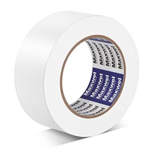 duct tape white heavy duty – 1.88 in wide 35 yds waterproof designs no residue strong adhesive industrial grade duct tape tearable for indoor or outdoor use,multi purpose home repair(pack of 1 roll)