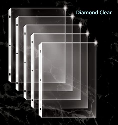 25 Count Diamond Clear Extra Heavyweight Sheet Protectors, 4 mils Strong, by Gold Seal, 8.5 x 11", Top Load, 25 Pack