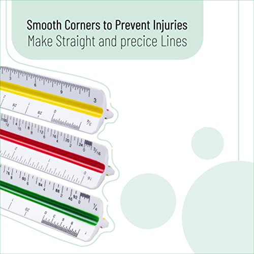 Mr. Pen Architectural Scale Ruler, 12" Plastic Architect Scale