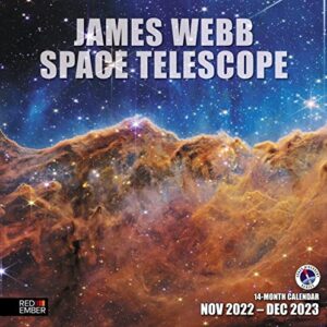 RED EMBER James Webb Space Telescope 2023 Hangable Monthly Wall Calendar |12" x 24" Open | Thick & Sturdy Paper | Giftable | Outer Space Universe NASA