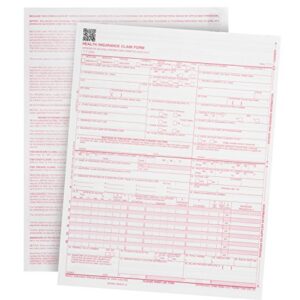 500 CMS-1500 Claim Forms - Current HCFA 02/2012 New Version - Forms Will Line Up with Billing Software and Laser Compatible - 500 Sheets - 8.5 x 11