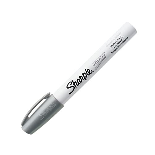 Sharpie 35560 Paint Marker, Oil Base, Medium Point, Silver