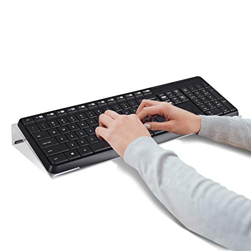 Refrze Computer Keyboard Stand PC Keyboard Stand,Titled Keyboard Stand,Clear Acrylic Keyboard Tray Holder for Easy Ergonomic Typing and Working at Home and Office Upgraded Version