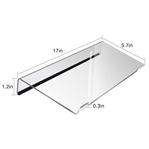 Refrze Computer Keyboard Stand PC Keyboard Stand,Titled Keyboard Stand,Clear Acrylic Keyboard Tray Holder for Easy Ergonomic Typing and Working at Home and Office Upgraded Version