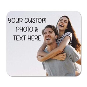mouse pad custom personalized photo picture & text neoprene office supplies & gaming computer desk accessories square shape