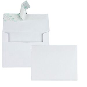 a2 invitation envelopes with self seal closure, 4-3/8″ x 5-3/4″, 24lb white, quarter fold sized envelopes ideal for invitations, photos, wedding announcements, rsvps and greeting cards, 100 per box (10740)