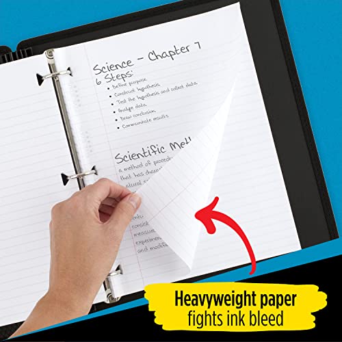 Five Star Loose Leaf Paper, 3 Pack, 3 Hole Punched, Reinforced Filler Paper, Wide Ruled Paper, 10-1/2" x 8", 100 Sheets/Pack (38033)