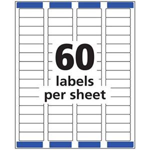 Avery Return Address Labels with Sure Feed for Inkjet Printers, 2/3" x 1-3/4", 1,500 Labels, Permanent Adhesive (8195), White