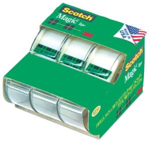 scotch brand learning resources mmm3105 magic tape 3/4 inch x 300 inches 3 ea, translucent (55)