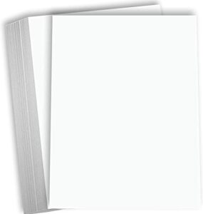 hamilco white cardstock thick paper – 8 1/2 x 11″ blank heavy weight 80 lb cover card stock – for brochure award and stationery printing – 50 pack