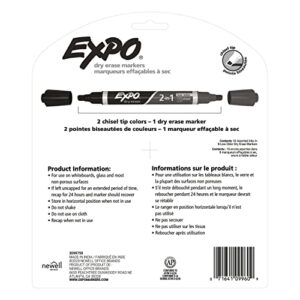 EXPO Dry Erase 2-in-1 Markers, Chisel Tip, Assorted, 8 Count