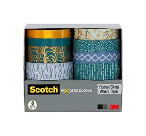 scotch expressions washi tape, 8 rolls/pack (c1017-8-p6)