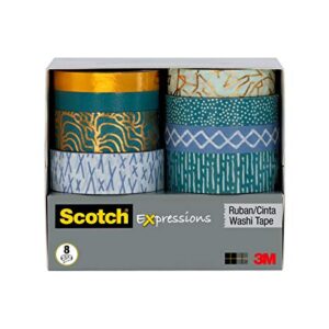 Scotch Expressions Washi Tape, 8 Rolls/Pack (C1017-8-P6)