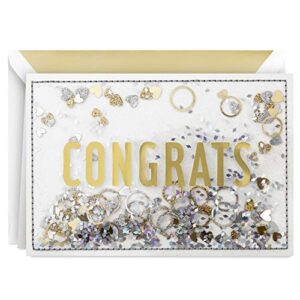 hallmark signature congratulations engagement card, bridal shower card, wedding card (congrats confetti)