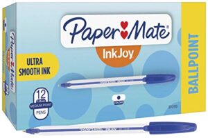 paper mate inkjoy 50st ballpoint pens, medium point (1.0mm), blue, 12 count