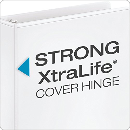 Cardinal 1.5 Inch 3 Ring Binder, D Ring, White, 4 Pack, Holds 375 Sheets (29400)