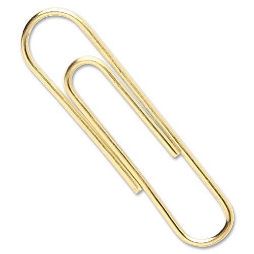 ACCO Paper Clips, Jumbo, Smooth, Gold, 50 Clips/Box (72532)