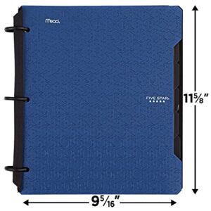 Five Star Flex Hybrid NoteBinder, 1 Inch Binder with Tabs, Notebook and 3-Ring Binder All-in-One, Blue (29328AD2)