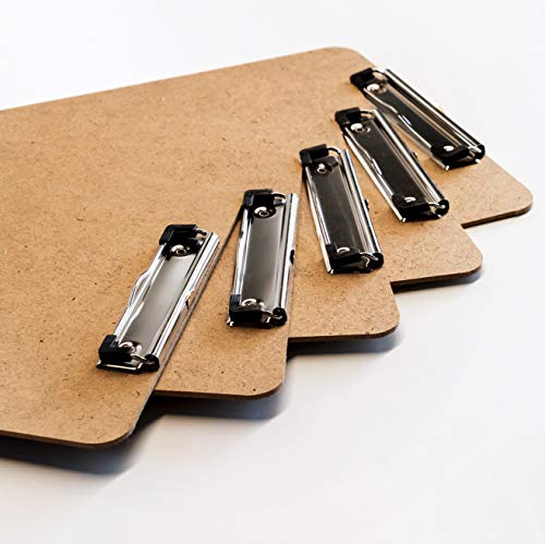 Office Solutions Direct Clipboards with Low Profile Clip (Set of 30) - Wood Clipboards Bulk 30 Pack, Heavy Duty Clipboard, Bulk Classic Clipboards for Classroom, Calendar Office Clipboard Stand up