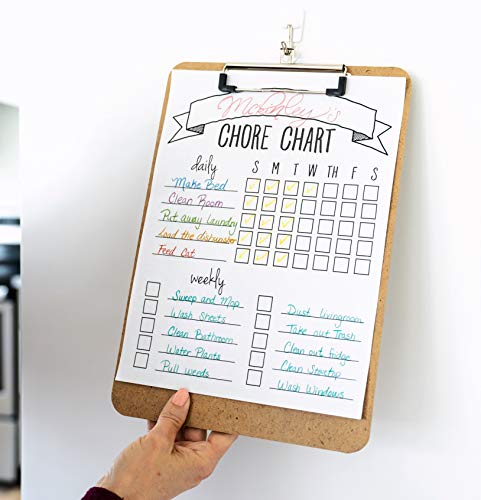 Office Solutions Direct Clipboards with Low Profile Clip (Set of 30) - Wood Clipboards Bulk 30 Pack, Heavy Duty Clipboard, Bulk Classic Clipboards for Classroom, Calendar Office Clipboard Stand up