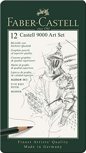 Faber-Castell 9000 Graphite Sketch Pencil Sets Art 8B - 2H set of 12