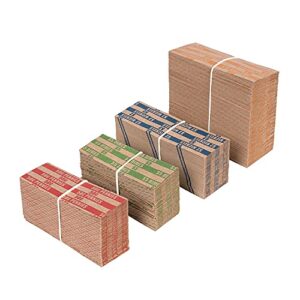 coin wrappers assorted 500 flat stripped coin roll wrappers for all coins including 200 quarter wrappers and 100 each of penny, nickel, dime wrappers