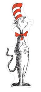 eureka 847639 dr. seuss cat in the hat large party and classroom decoration poster, 5 feet tall, 4pcs