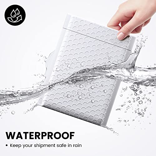 Fuxury Bubble Mailer, 6x10 Inch Bubble Mailers 50 Pack, Self-Seal Adhesive Padded Envelopes, Water Resistant Mailers, Shipping Envelopes for Packaging, Small Business, Mailing,Bulk White#0