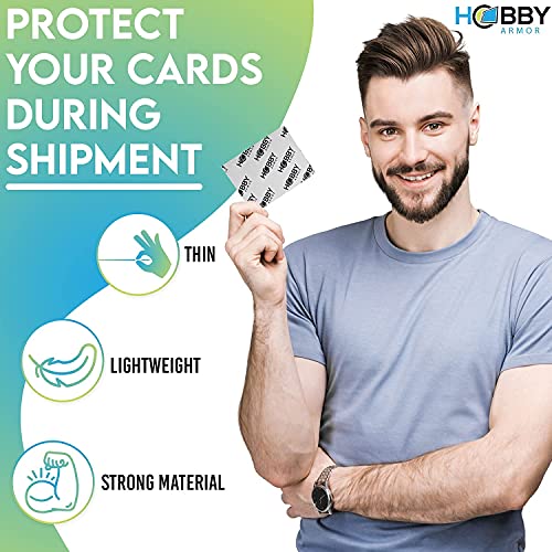 Hobby Armor Trading Card Shipping Protectors 3.5" x 4.5" - Premium Cardboard Inserts Card Mailers - Precut Cardboard Sleeves for Trading Card Packaging - Cardboard Flats for Card Breakers - Box of 100