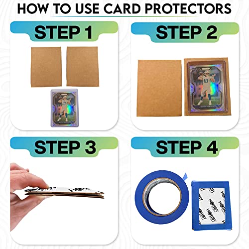 Hobby Armor Trading Card Shipping Protectors 3.5" x 4.5" - Premium Cardboard Inserts Card Mailers - Precut Cardboard Sleeves for Trading Card Packaging - Cardboard Flats for Card Breakers - Box of 100