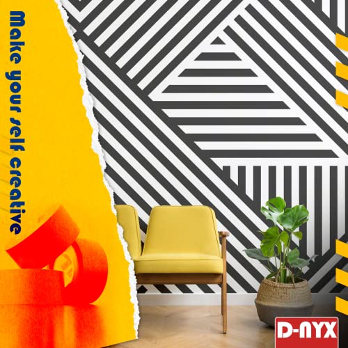 D-NYX 2 Pack Professional Painters Tape 2 inches x 60 Yards Sharp Edge Line Technology Residue-Free Multi-Surface Blue Painter Tape (120 Total Yd) Paper Masking Paint Tape for Wall Art Renovation