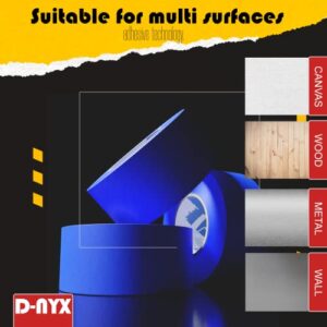 D-NYX 2 Pack Professional Painters Tape 2 inches x 60 Yards Sharp Edge Line Technology Residue-Free Multi-Surface Blue Painter Tape (120 Total Yd) Paper Masking Paint Tape for Wall Art Renovation