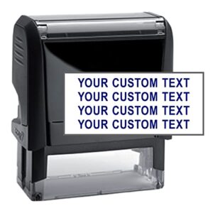 custom address stamp – 4 line address stamp – 5 font options – self-inking address stamp (4 line stamp) up to 4 lines of custom text | multiple ink color options