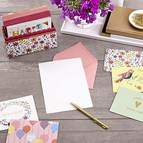 Hallmark Pack of 30 Assorted Boxed Greeting Cards, Good Vibes—Birthday, Thinking of You, Thank You , Blank Cards