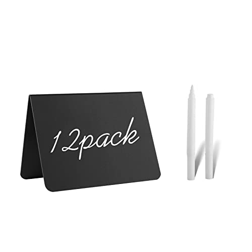 12 Pack 4"x3"Mini Chalkboard Signs for Chalk Sign for Food - Party - Buffet - Table Sign Chalkboard - Wedding - Bakery - Small Chalkboard Sign - Mini Chalkboard Signs for Food