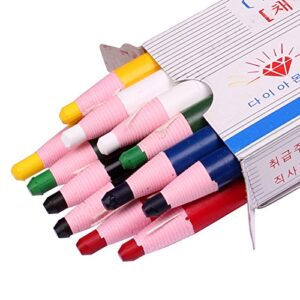 diamond peel-off china markers,glass, cellophane, vinyl,metal, skin, etc..assorted – pack of 12 (color mix – 2×6 color)